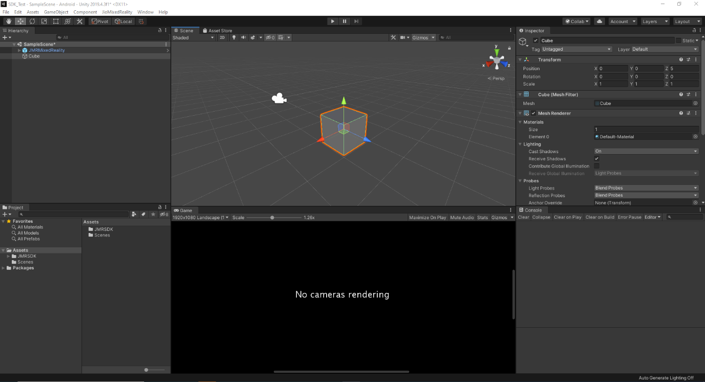 Add Cube to the scene